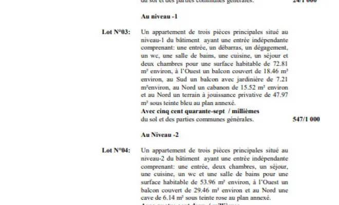 Réalisation de millième de copropriété à Menton , Menton, B.E.T. PETILLOT